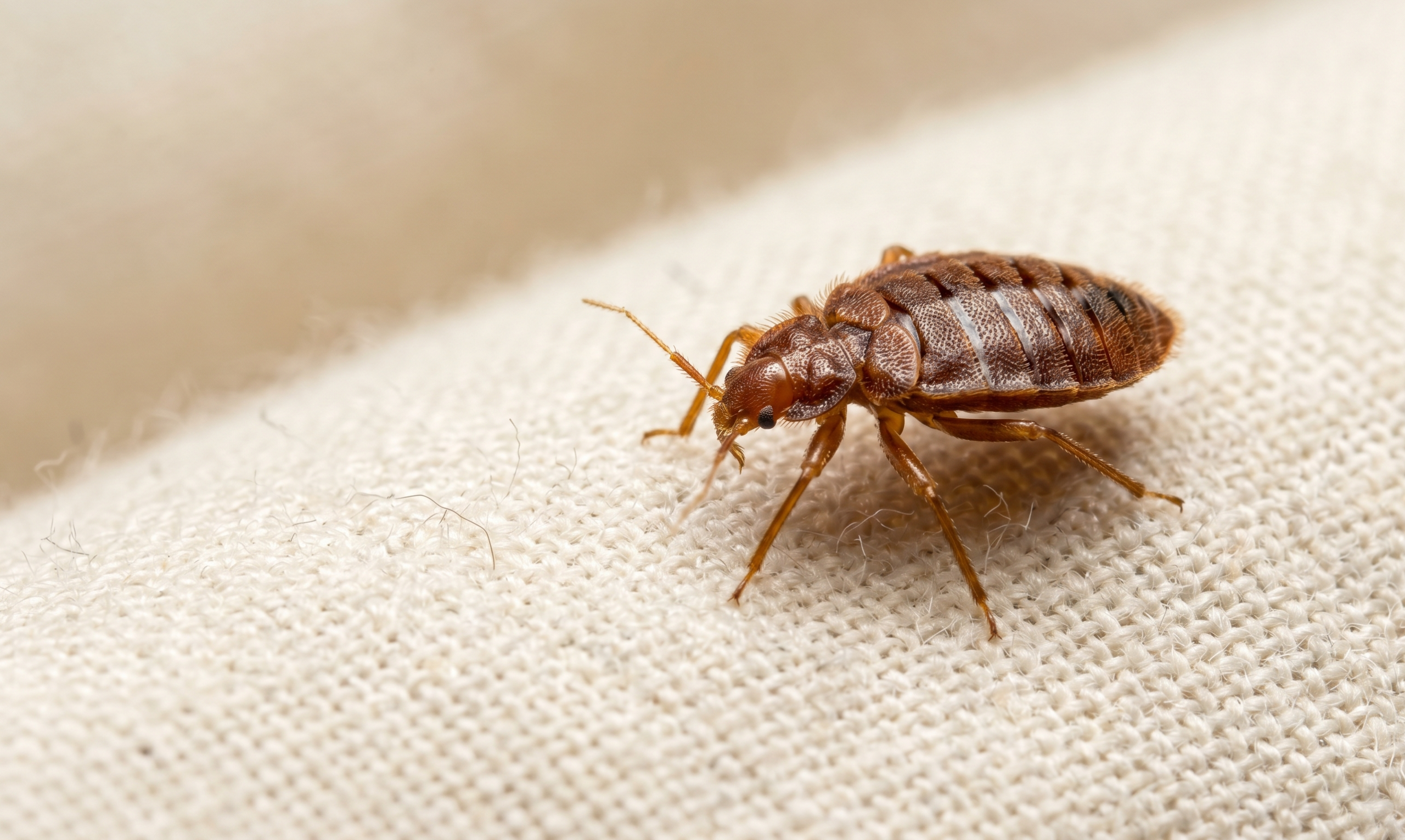Common signs of bed bugs on a mattress and bedding